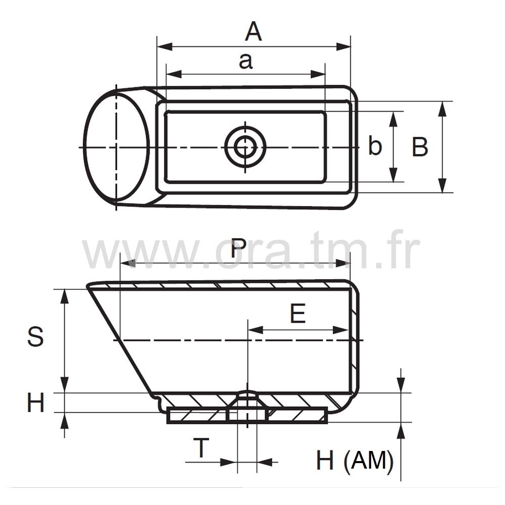 ESYAM - EMBOUT TRAINEAU - TUBE CYLINDRIQUE